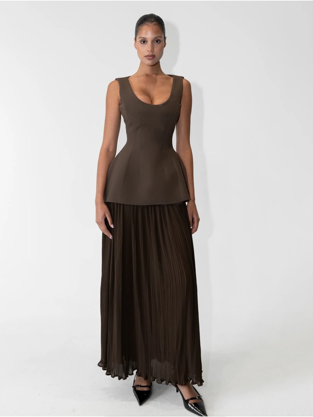 the bekk corset pleated dress - Picture 4 of 7